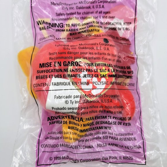 Strut The Rooster #7 McDonald’s Toy Retired 1999 New Sealed TY Teenie Beanie Bab - Picture 5 of 7